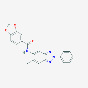 N-[6-methyl-2-(4-methylphenyl)-2H-1,2,3-benzotriazol-5-yl]-1,3-benzodioxole-5-carboxamide