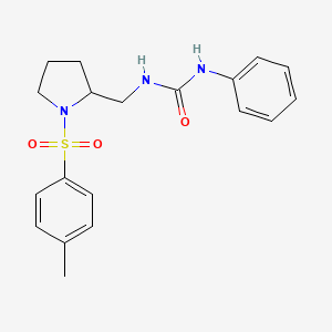 molecular formula C19H23N3O3S B2446012 1-Phenyl-3-((1-tosylpyrrolidin-2-yl)methyl)urea CAS No. 896271-09-3