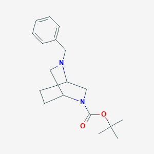 molecular formula C18H26N2O2 B2446014 Tert-butyl 5-benzyl-2,5-diazabicyclo[2.2.2]octane-2-carboxylate CAS No. 1935512-81-4