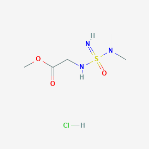 molecular formula C5H14ClN3O3S B2446016 2-[(二甲氨基磺酰亚胺基)氨基]乙酸甲酯;盐酸盐 CAS No. 2376726-66-6