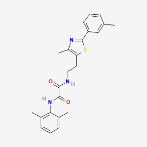 molecular formula C23H25N3O2S B2446020 N1-(2,6-dimethylphenyl)-N2-(2-(4-methyl-2-(m-tolyl)thiazol-5-yl)ethyl)oxalamide CAS No. 894018-22-5