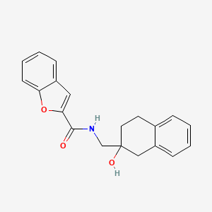 molecular formula C20H19NO3 B2446022 N-((2-hydroxy-1,2,3,4-tetrahydronaphthalen-2-yl)methyl)benzofuran-2-carboxamide CAS No. 1421529-08-9