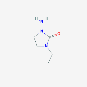 molecular formula C5H11N3O B2446024 1-Amino-3-ethylimidazolidin-2-one CAS No. 1935555-45-5