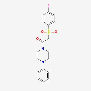 2-(4-Fluorophenyl)sulfonyl-1-(4-phenylpiperazin-1-yl)ethanone