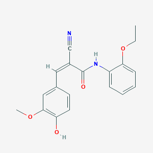 molecular formula C19H18N2O4 B2446031 (Z)-2-cyano-N-(2-ethoxyphenyl)-3-(4-hydroxy-3-methoxyphenyl)prop-2-enamide CAS No. 465513-73-9