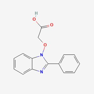 molecular formula C15H12N2O3 B2446032 2-[(2-phenyl-1H-1,3-benzimidazol-1-yl)oxy]acetic acid CAS No. 10066-22-5