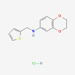N-(thien-2-ylmethyl)-2,3-dihydro-1,4-benzodioxin-6-amine hydrochloride