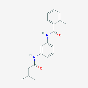 molecular formula C19H22N2O2 B244604 2-methyl-N-{3-[(3-methylbutanoyl)amino]phenyl}benzamide 