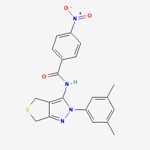 N-(2-(3,5-dimethylphenyl)-4,6-dihydro-2H-thieno[3,4-c]pyrazol-3-yl)-4-nitrobenzamide
