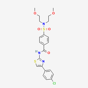 4-[bis(2-methoxyethyl)sulfamoyl]-N-[4-(4-chlorophenyl)-1,3-thiazol-2-yl]benzamide