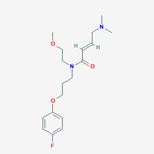 (E)-4-(Dimethylamino)-N-[3-(4-fluorophenoxy)propyl]-N-(2-methoxyethyl)but-2-enamide
