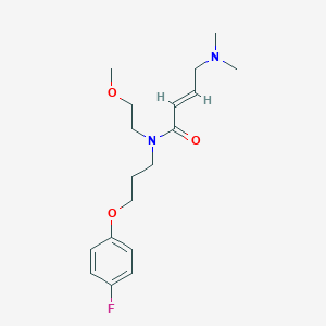 molecular formula C18H27FN2O3 B2446049 (E)-4-(Dimethylamino)-N-[3-(4-fluorophenoxy)propyl]-N-(2-methoxyethyl)but-2-enamide CAS No. 2411322-38-6