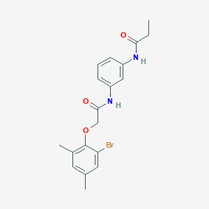 molecular formula C19H21BrN2O3 B244605 N-(3-{[(2-bromo-4,6-dimethylphenoxy)acetyl]amino}phenyl)propanamide 