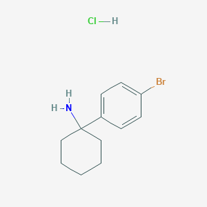 molecular formula C12H17BrClN B2446051 1-(4-Bromophenyl)cyclohexan-1-amine hydrochloride CAS No. 1955530-44-5