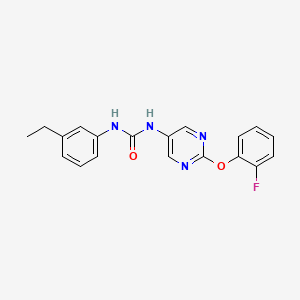 1-(3-Ethylphenyl)-3-[2-(2-fluorophenoxy)pyrimidin-5-yl]urea