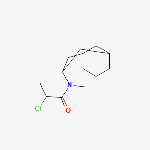 molecular formula C13H20ClNO B2446057 1-(4-Azatricyclo[4.3.1.13,8]undecan-4-yl)-2-chloropropan-1-one CAS No. 2411289-44-4