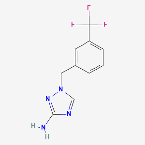 molecular formula C10H9F3N4 B2446059 1-[3-(trifluoromethyl)benzyl]-1H-1,2,4-triazol-3-amine CAS No. 832740-44-0