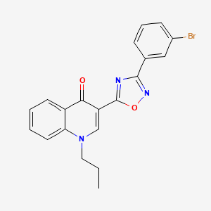 molecular formula C20H16BrN3O2 B2446063 3-[3-(3-溴苯基)-1,2,4-恶二唑-5-基]-1-丙基喹啉-4(1H)-酮 CAS No. 1326824-58-1