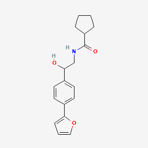 N-{2-[4-(furan-2-yl)phenyl]-2-hydroxyethyl}cyclopentanecarboxamide