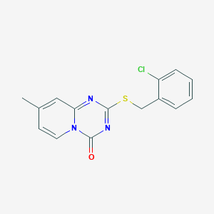 2-[(2-Chlorophenyl)methylsulfanyl]-8-methylpyrido[1,2-a][1,3,5]triazin-4-one