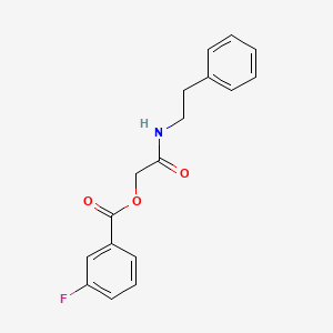 [(2-Phenylethyl)carbamoyl]methyl 3-fluorobenzoate