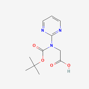 2-[(2-Methylpropan-2-yl)oxycarbonyl-pyrimidin-2-ylamino]acetic acid
