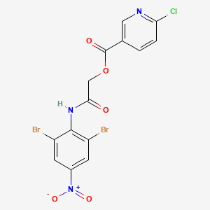 [2-(2,6-Dibromo-4-nitroanilino)-2-oxoethyl] 6-chloropyridine-3-carboxylate