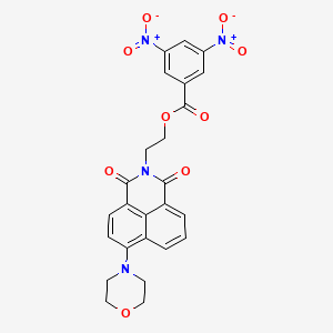 2-(6-morpholino-1,3-dioxo-1H-benzo[de]isoquinolin-2(3H)-yl)ethyl 3,5-dinitrobenzoate