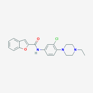 molecular formula C21H22ClN3O2 B244609 N-[3-chloro-4-(4-ethylpiperazin-1-yl)phenyl]-1-benzofuran-2-carboxamide 