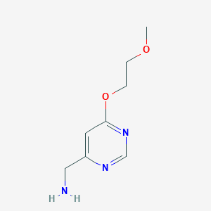 molecular formula C8H13N3O2 B2446097 [6-(2-Methoxyethoxy)pyrimidin-4-yl]methanamine CAS No. 1439897-60-5