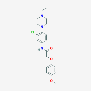 molecular formula C21H26ClN3O3 B244610 N-[3-chloro-4-(4-ethylpiperazin-1-yl)phenyl]-2-(4-methoxyphenoxy)acetamide 