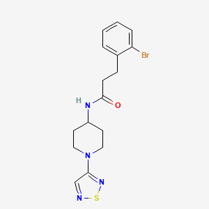 molecular formula C16H19BrN4OS B2446102 3-(2-bromophenyl)-N-[1-(1,2,5-thiadiazol-3-yl)piperidin-4-yl]propanamide CAS No. 2097868-98-7