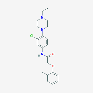 molecular formula C21H26ClN3O2 B244611 N-[3-chloro-4-(4-ethylpiperazin-1-yl)phenyl]-2-(2-methylphenoxy)acetamide 
