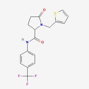 5-oxo-1-(2-thienylmethyl)-N-[4-(trifluoromethyl)phenyl]-2-pyrrolidinecarboxamide