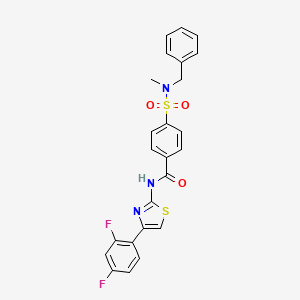 molecular formula C24H19F2N3O3S2 B2446115 4-(N-benzyl-N-methylsulfamoyl)-N-(4-(2,4-difluorophenyl)thiazol-2-yl)benzamide CAS No. 954012-46-5