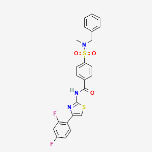 molecular formula C24H19F2N3O3S2 B2446115 4-[benzyl(methyl)sulfamoyl]-N-[4-(2,4-difluorophenyl)-1,3-thiazol-2-yl]benzamide CAS No. 954012-46-5