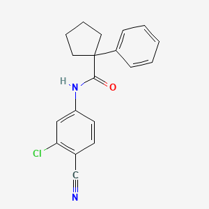 molecular formula C19H17ClN2O B2446118 N-(3-chloro-4-cyanophenyl)-1-phenylcyclopentane-1-carboxamide CAS No. 950045-04-2