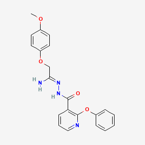 N'-[2-(4-methoxyphenoxy)ethanimidoyl]-2-phenoxynicotinohydrazide