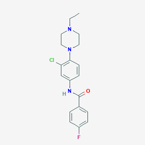 molecular formula C19H21ClFN3O B244612 N-[3-chloro-4-(4-ethylpiperazin-1-yl)phenyl]-4-fluorobenzamide 