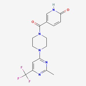 5-(4-(2-methyl-6-(trifluoromethyl)pyrimidin-4-yl)piperazine-1-carbonyl)pyridin-2(1H)-one