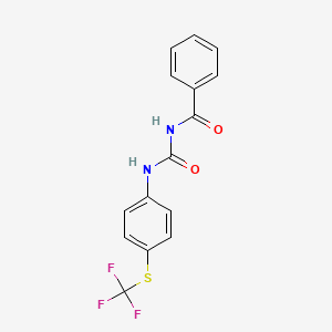 molecular formula C15H11F3N2O2S B2446133 N-((4-((trifluoromethyl)thio)phenyl)carbamoyl)benzamide CAS No. 325703-00-2