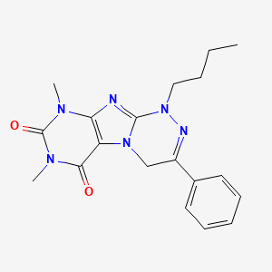 1-butyl-7,9-dimethyl-3-phenyl-7,9-dihydro-[1,2,4]triazino[3,4-f]purine-6,8(1H,4H)-dione