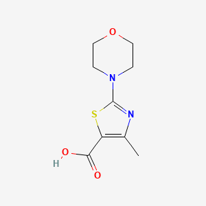 molecular formula C9H12N2O3S B2446141 4-Methyl-2-morpholin-4-yl-thiazole-5-carboxylic acid CAS No. 876716-89-1