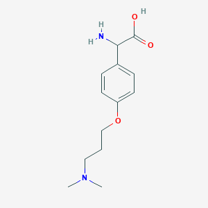 molecular formula C13H20N2O3 B2446146 2-Amino-2-[4-[3-(dimethylamino)propoxy]phenyl]acetic acid CAS No. 1259992-14-7