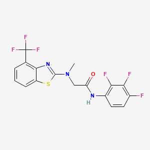 molecular formula C17H11F6N3OS B2446155 2-(甲基(4-(三氟甲基)苯并[d]噻唑-2-基)氨基)-N-(2,3,4-三氟苯基)乙酰胺 CAS No. 1396807-60-5