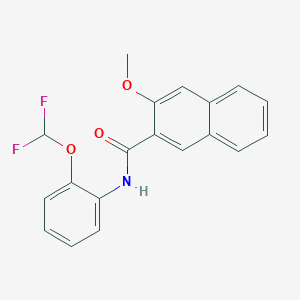 molecular formula C19H15F2NO3 B244616 N-[2-(difluoromethoxy)phenyl]-3-methoxy-2-naphthamide 