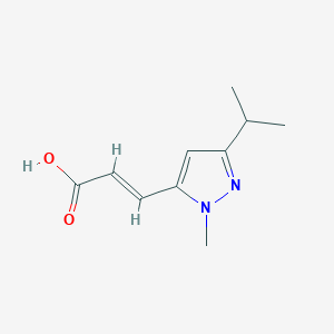 (E)-3-(2-Methyl-5-propan-2-ylpyrazol-3-yl)prop-2-enoic acid