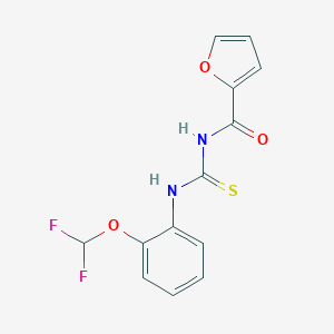 molecular formula C13H10F2N2O3S B244617 N-[2-(difluoromethoxy)phenyl]-N'-(2-furoyl)thiourea 