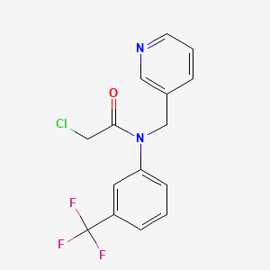 molecular formula C15H12ClF3N2O B2446180 2-Chloro-N-(pyridin-3-ylmethyl)-N-[3-(trifluoromethyl)phenyl]acetamide CAS No. 1397196-68-7