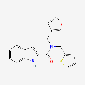 N-(furan-3-ylmethyl)-N-(thiophen-2-ylmethyl)-1H-indole-2-carboxamide